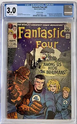 Buy Fantastic Four #45 (1965) CGC 3.0 1st Appearance Of The Inhumans • 149.95£