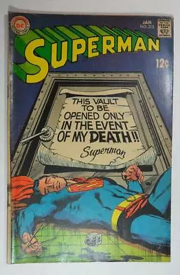 Buy Superman Comics #213 Jan 1969 Death Of Superman Brainiac-5 Appearance Vg 4.0 • 9.99£