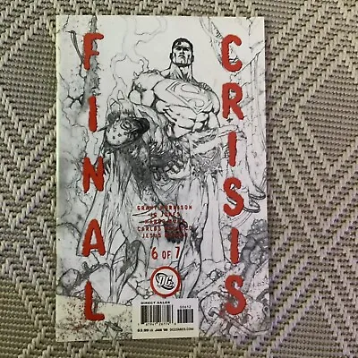 Buy Final Crisis #6 Of 7 January 2009 Variant Cover C Second Printing DC Comic Book • 6.40£