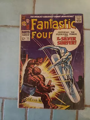 Buy Fantastic Four #55 (1966) - Kirby, Lee - Silver Surfer - Lower Grade • 39.52£