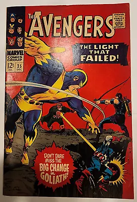 Buy THE AVENGERS #35 1966 Roy Thomas Don Heck Marvel Comic Book Goliath (6.5) FINE+ • 19.77£