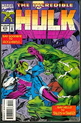 Buy Incredible Hulk 419 NM+ 9.6 Marvel 1994 • 7.87£