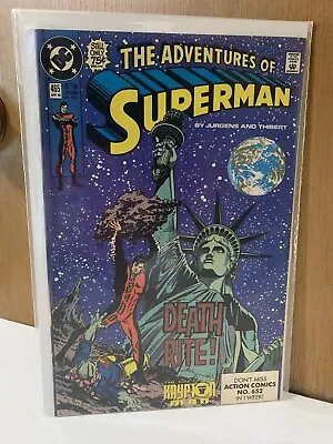 Buy Adventures Of Superman 465 🔥1990 Death Rite🔥Krypton Man🔥Copper Comics🔥VF • 3.55£