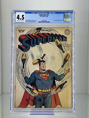 Buy Superman #47 CGC 4.5 Golden Age DC Comics 1947 • 433.51£