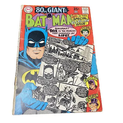 Buy Batman #198 Joker Cover & Story Aka 80 Page Giant  DC Comics 1968 Low Grade • 9.63£