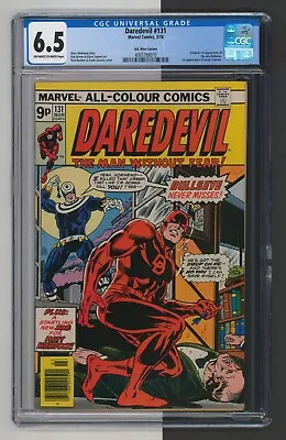 Buy Daredevil #131, CGC 6.5, Rare UK Price Variant, 1st Bullseye, Etc., Marvel 1976 • 316.03£