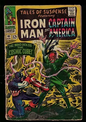 Buy Marvel Comics Tales Of Suspense 80 Red Skull Classic Cover 3.0 VG- 1966 Iron Man • 21.59£