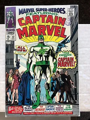 Buy Marvel Super Heroes 12 (1967) Origin & 1st App Captain Marvel (Mar-vell) • 69.99£