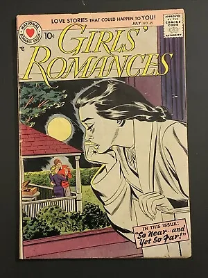 Buy GIRLS' ROMANCES #45 1957-DC Romance-comic Book Awesome Cover. Early Silver Age • 23.72£
