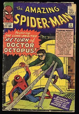 Buy Amazing Spider-Man #11 GD- 1.8 Doctor Octopus Appearance!! Marvel 1964 • 185£