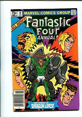 Buy FANTASTIC FOUR ANNUAL 16 (9.2) NEWSSTAND 1ST DRAGONLORD MARVEL (b047) • 5.96£