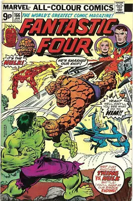 Buy Fantastic Four (1961) # 166 UK Price (4.0-VG) Hulk 1976 • 9£