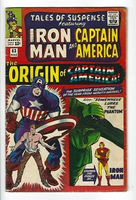 Buy Tales Of Suspense #63, Marvel 1965, Vg Condition - Origin Of Captain America • 79.06£