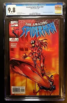 Buy Amazing Spider-man #431 Cgc 9.8 - Wp *cosmic Carnage* Highest Graded  • 355.77£