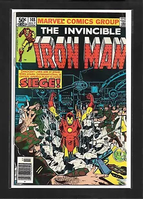 Buy Iron Man #148 (1981): Newstand Edition!  Siege!  Bronze Age Marvel Comics! FN-! • 4.76£