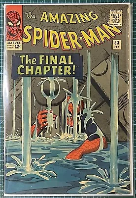 Buy *THE AMAZING SPIDER-MAN* #33  THE FINAL CHAPTER!  Marvel Comics Feb. 1966  • 350£