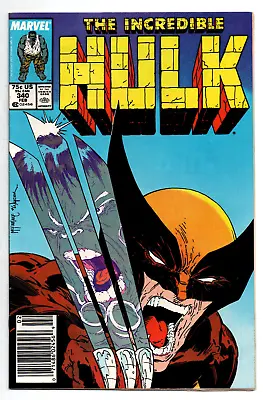 Buy Incredible Hulk #340 Newsstand - Vs Wolverine - Iconic McFarlane Cover -1988- VF • 157.75£