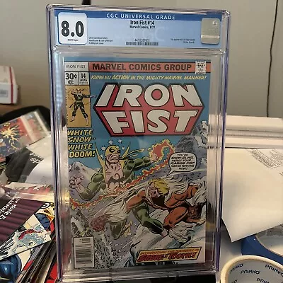 Buy Iron Fist #14 Cgc 8.0 White Pages 1st Sabretooth Marvel Comics 1977 • 367.39£