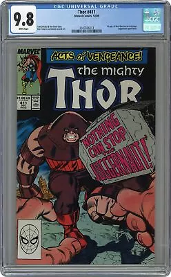 Buy Thor #411 CGC 9.8 1989 2043326013 1st New Warriors (cameo) • 461.81£