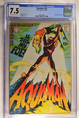 Buy Aquaman #42 CGC 7.5 OW/W 2nd Black Mantis App. DC 1968 • 279.83£