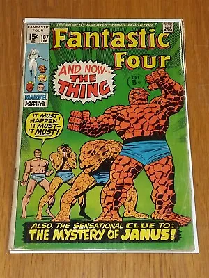 Buy Fantastic Four #107 Vg- (3.5) February 1971 Classic Marvel Comics ** • 18.99£