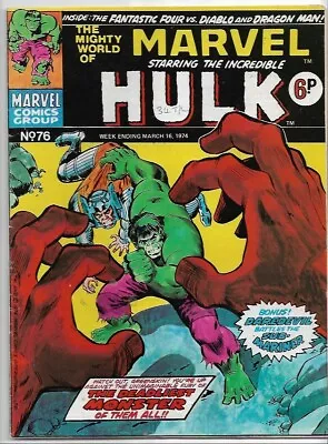 Buy The Mighty World Of Marvel #76 Hulk VG (1974) Marvel Comics UK • 3£