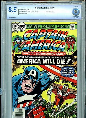 Buy Captain America #200 CBCS 8.5 VF+ 1976 Marvel Comics Amricons B2 • 151.90£