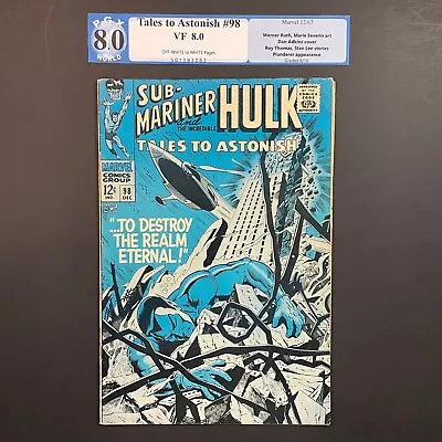 Buy Tales To Astonish 98 PGX 8.0 1st Lord Seth Silver Age Marvel 1967 Stan Lee Comic • 31.94£