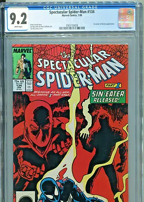 Buy The Spectacular Spider-Man #134 (Marvel 1988) CGC Certified 9.2 • 48.15£