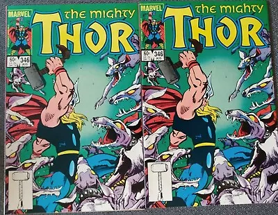 Buy X (2) The Mighty Thor #346 Marvel 1984 Comic Books • 6.35£