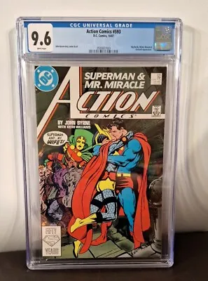 Buy Action Comics #593 CGC 9.6 WP Copper Age 1987! Controversial Story! Barda! • 99.94£
