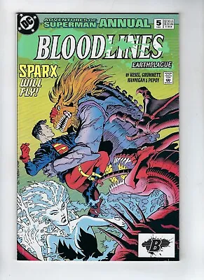 Buy ADVENTURES OF SUPERMAN ANNUAL # 5 (DC Comics, BLOODLINES, 1993) NM • 3.95£