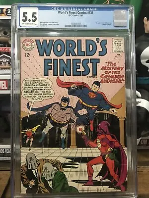 Buy World’s Finest Comics 131 Cgc 5.5 1st Silver Age Crimson Avenger • 78.39£
