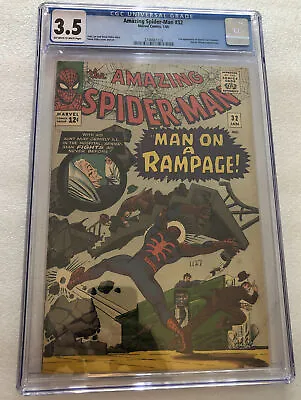 Buy Amazing Spider-Man #32 CGC Grade 3.5 OW/W Pages 1966 Marvel Comics • 219.95£