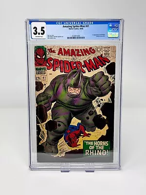 Buy Amazing Spider-Man # 41 10/1966 CGC 3.5 1st Appearance Of The Rhino -Lee, Romita • 290£