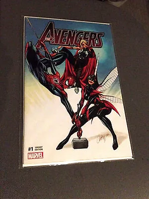 Buy Avengers 1 Rare J Scott Campbell Red Spider-man Variant Nm • 12.95£