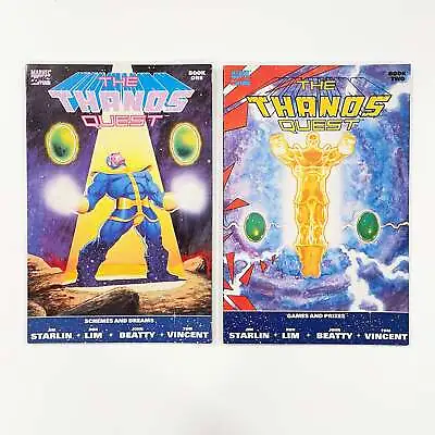 Buy The Thanos Quest Book One And Two 1st Print NM- 1990 Raw Comics • 75£