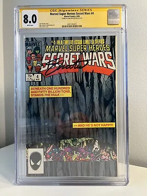 Buy Marvel Super Heroes Secret Wars #4 CGC 8.0 SS Jim Shooter • 99.57£