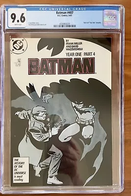 Buy Batman #407 Year One CGC 9.6 Frank Miller Daredevil DC 1987 1st Print • 55.42£