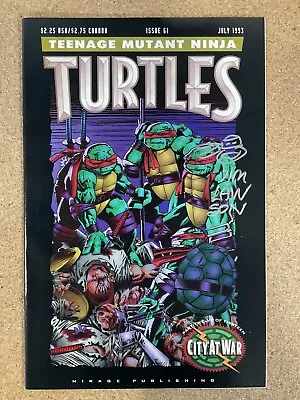 Buy Teenage Mutant Ninja Turtles #61 Mirage Publishing  City At War Signed Sketched • 56.29£