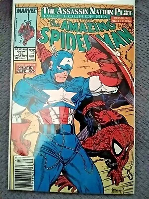 Buy AMAZING SPIDER-MAN #323 VF 1989 Marvel - McFarlane - Newsstand Ed. Cap America • 20.07£
