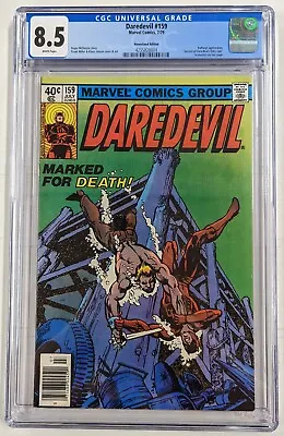 Buy Daredevil #159 CGC 8.5 WP Frank Miller Art Bullseye Appearance Newsstand • 71.96£