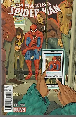 Buy Marvel Comics Amazing Spider-man #16 (2015) Variant 1st Print Vf+ • 3.25£