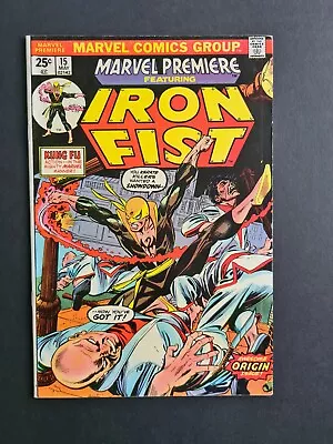 Buy Marvel Premiere 15 (1974) – 1st Appearance & Origin Of Iron Fist Aka Daniel Rand • 275£