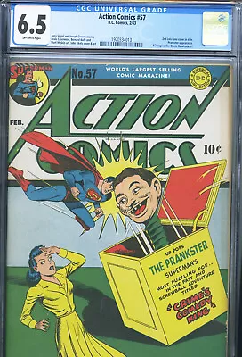 Buy ACTION COMICS #57 - CGC-6.5, OW - Superman - 3rd Lois Lane Cover - Golden Age • 1,344.03£