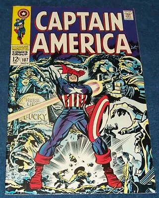 Buy CAPTAIN AMERICA 107 Red Skull, 1st Dr Faustus, Kirby & Stan Lee 1968 Silver Age • 158.90£