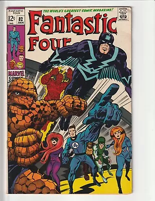 Buy Fantastic Four # 82 Nice Fine+ Marvel Comic Book 1969 Black Bolt Inhumans App. • 32.10£