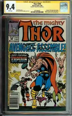 Buy Thor #390 Cgc 9.4 White Pages // Signed By Tom Defalco Marvel Comics 1988 • 165.56£