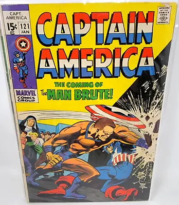 Buy Captain America #121 Man-brute 1st Appearance *1970* 6.0* • 15.80£