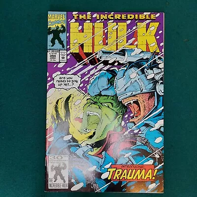 Buy Incredible Hulk #394 1st Appearance Of Trauma 1962 Series Marvel • 5.60£
